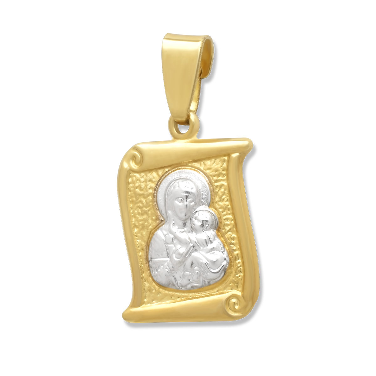 Δίχρωμο Χρυσό Φυλαχτό Κ14